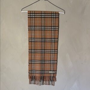Burberry Plaid Fringe Scarf